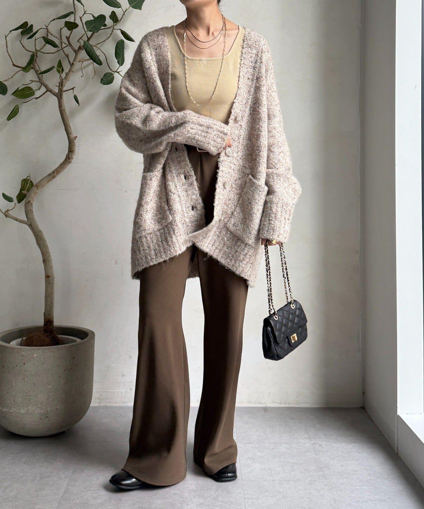 可水洗彩色紗點開衫