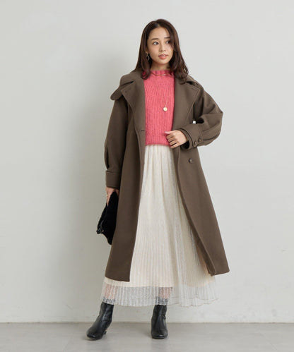 日常百搭壓縮起毛寬領針織衫