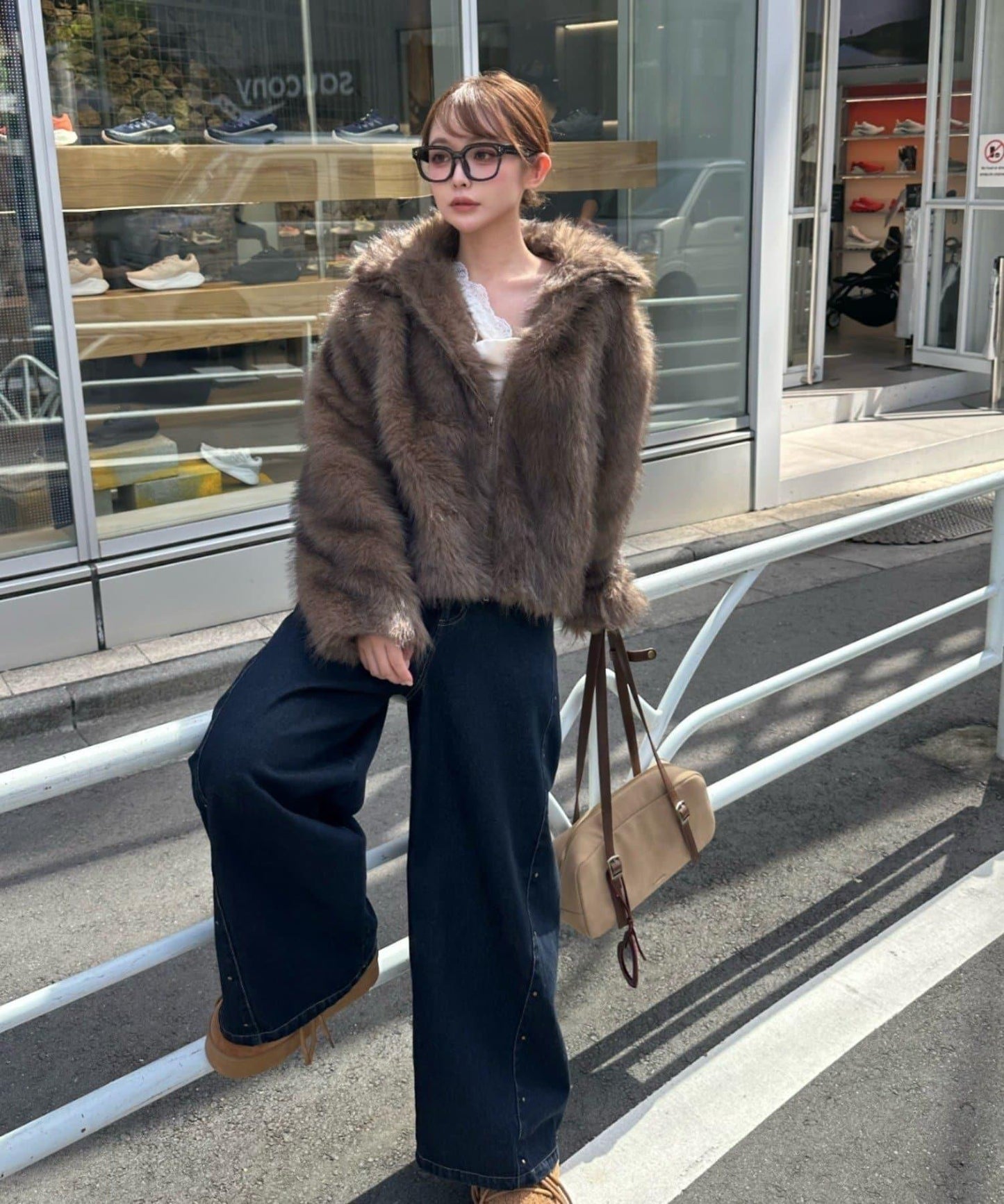 雙拉鍊毛絨外套 / 輕量外套