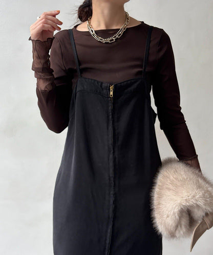 蕾絲網紗拼接透視T恤