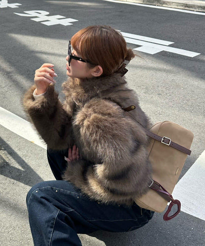 雙拉鍊毛絨外套 / 輕量外套