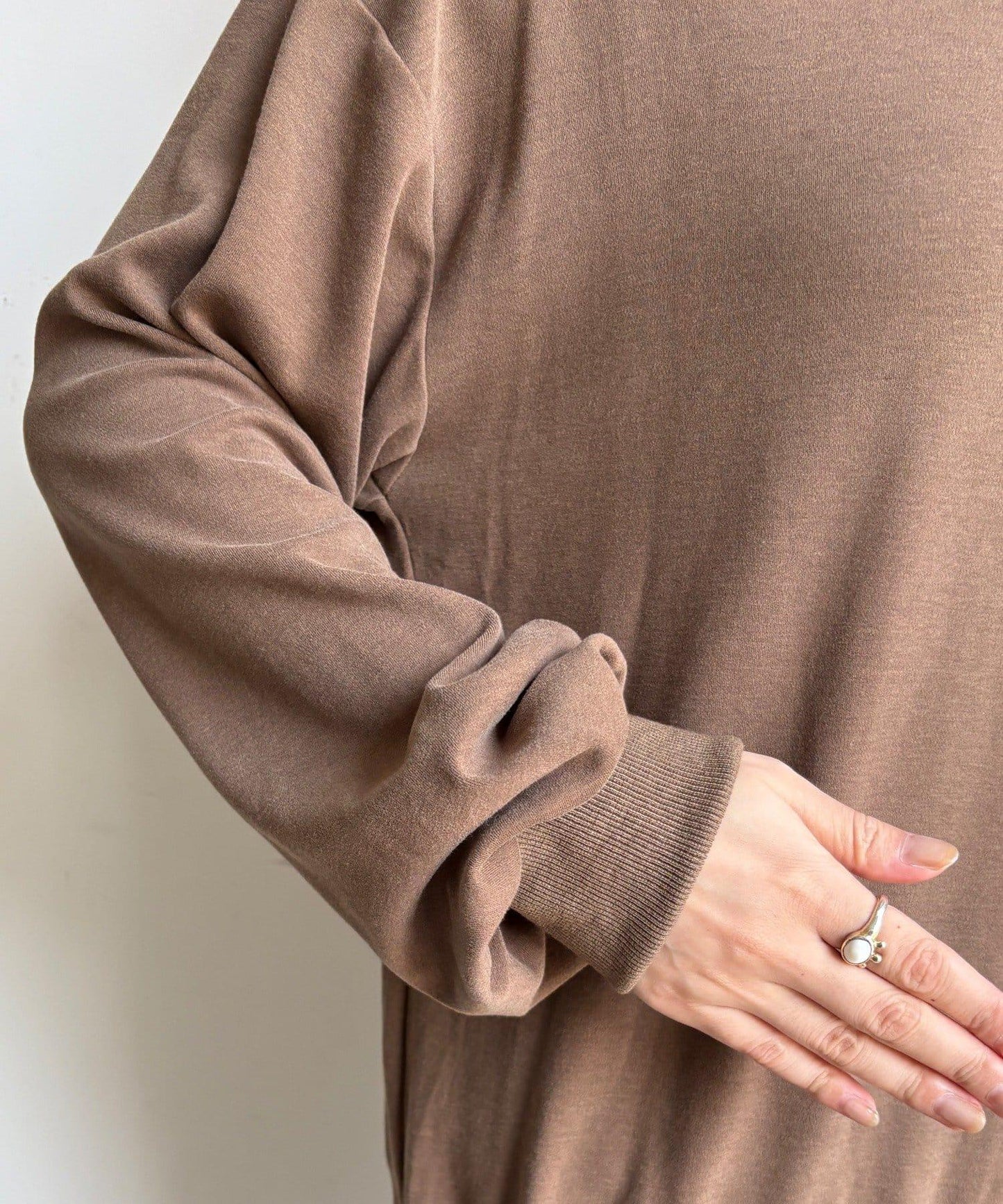 透視拼接針織衫