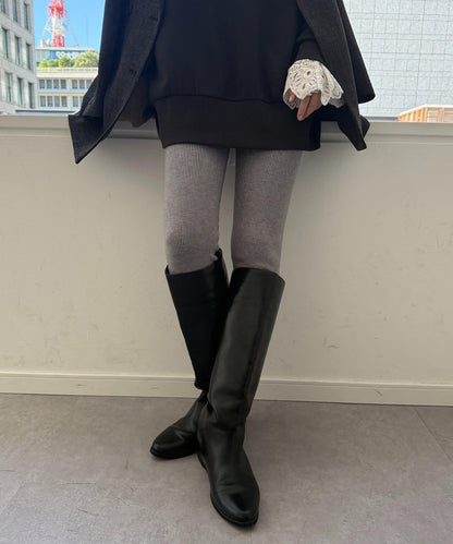 加絨針織打底褲