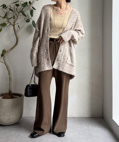 可水洗彩色紗點開衫