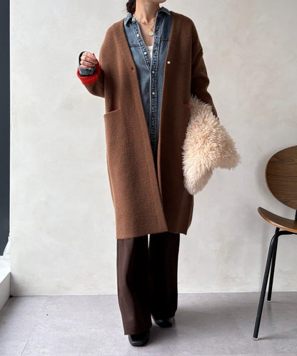 雙面針織長款開衫