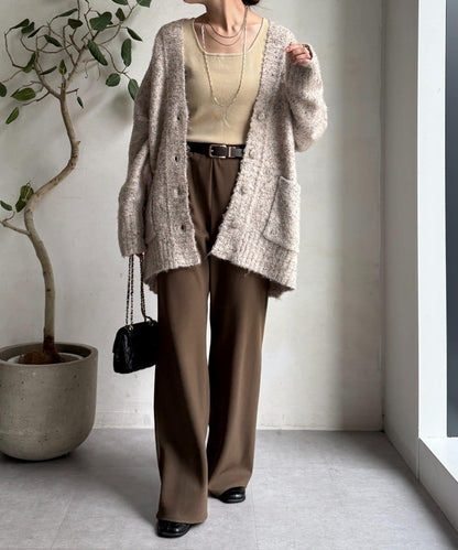 可水洗彩色紗點開衫