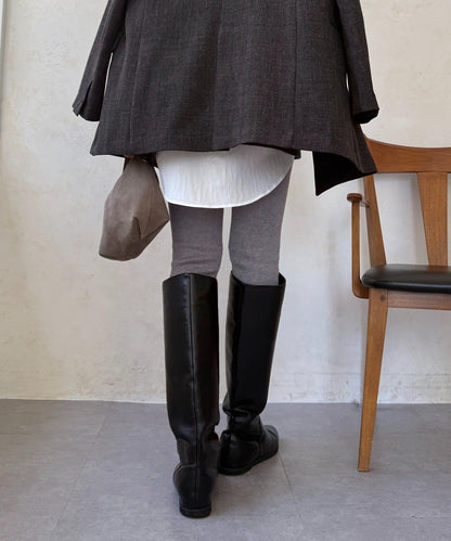 加絨針織打底褲