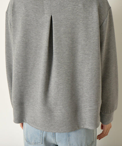 保暖拼接後褶長袖T恤