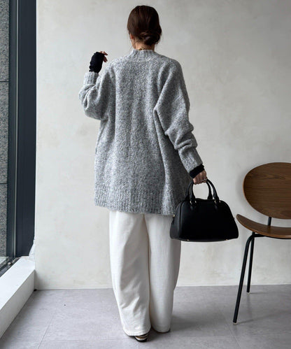 可水洗彩色紗點開衫