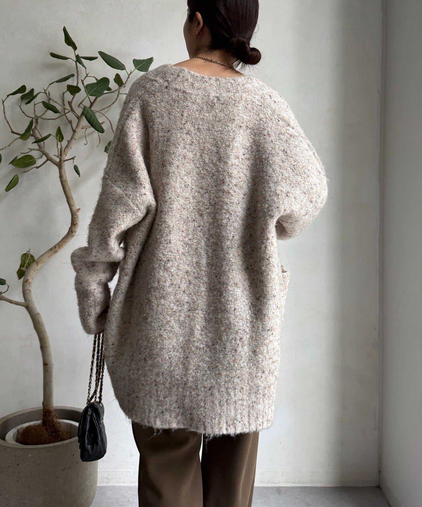 可水洗彩色紗點開衫