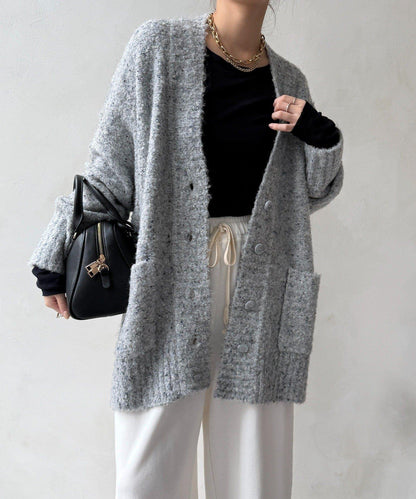 可水洗彩色紗點開衫