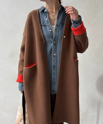 雙面針織長款開衫