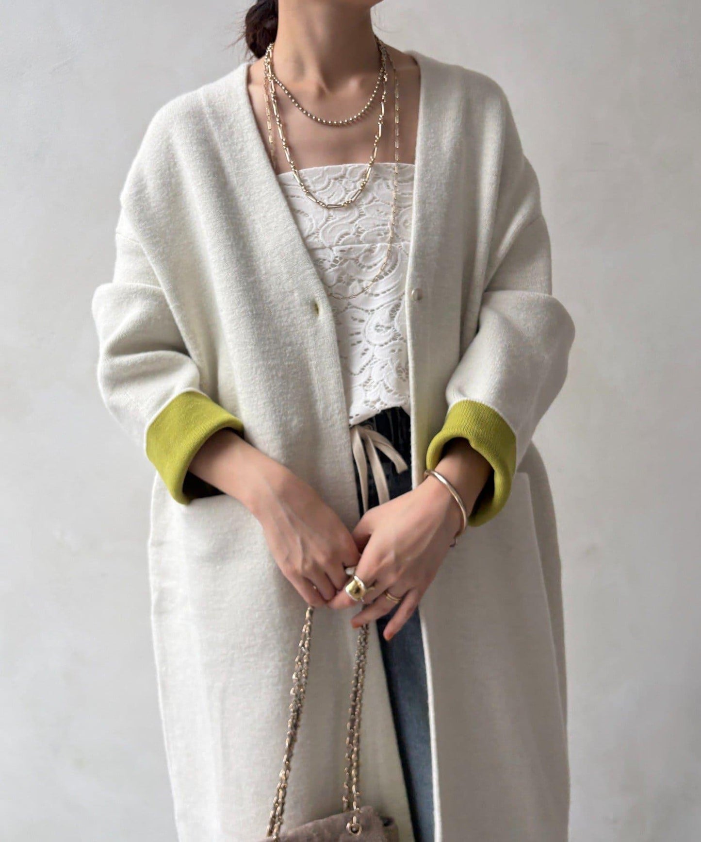 雙面針織長款開衫