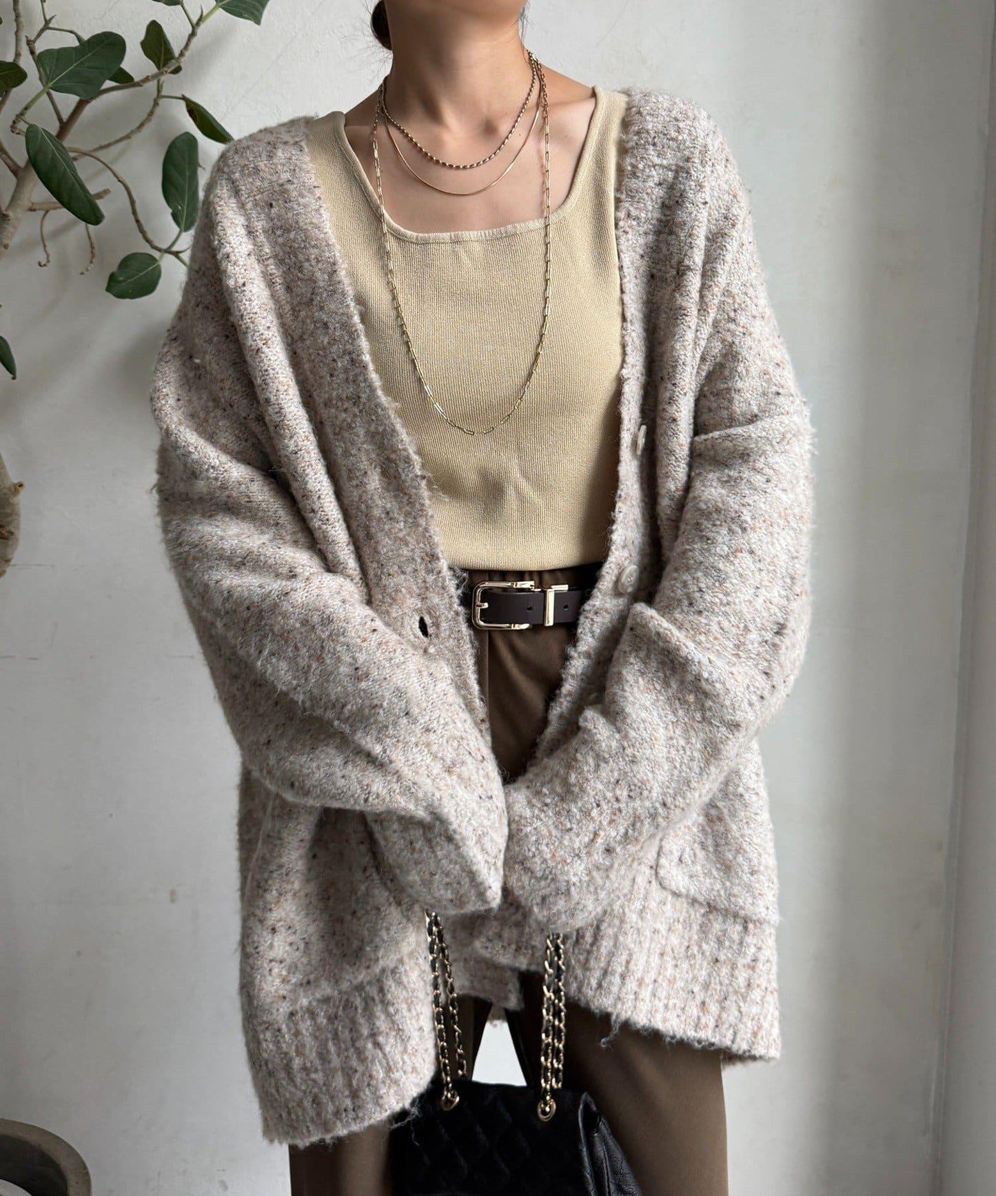 可水洗彩色紗點開衫