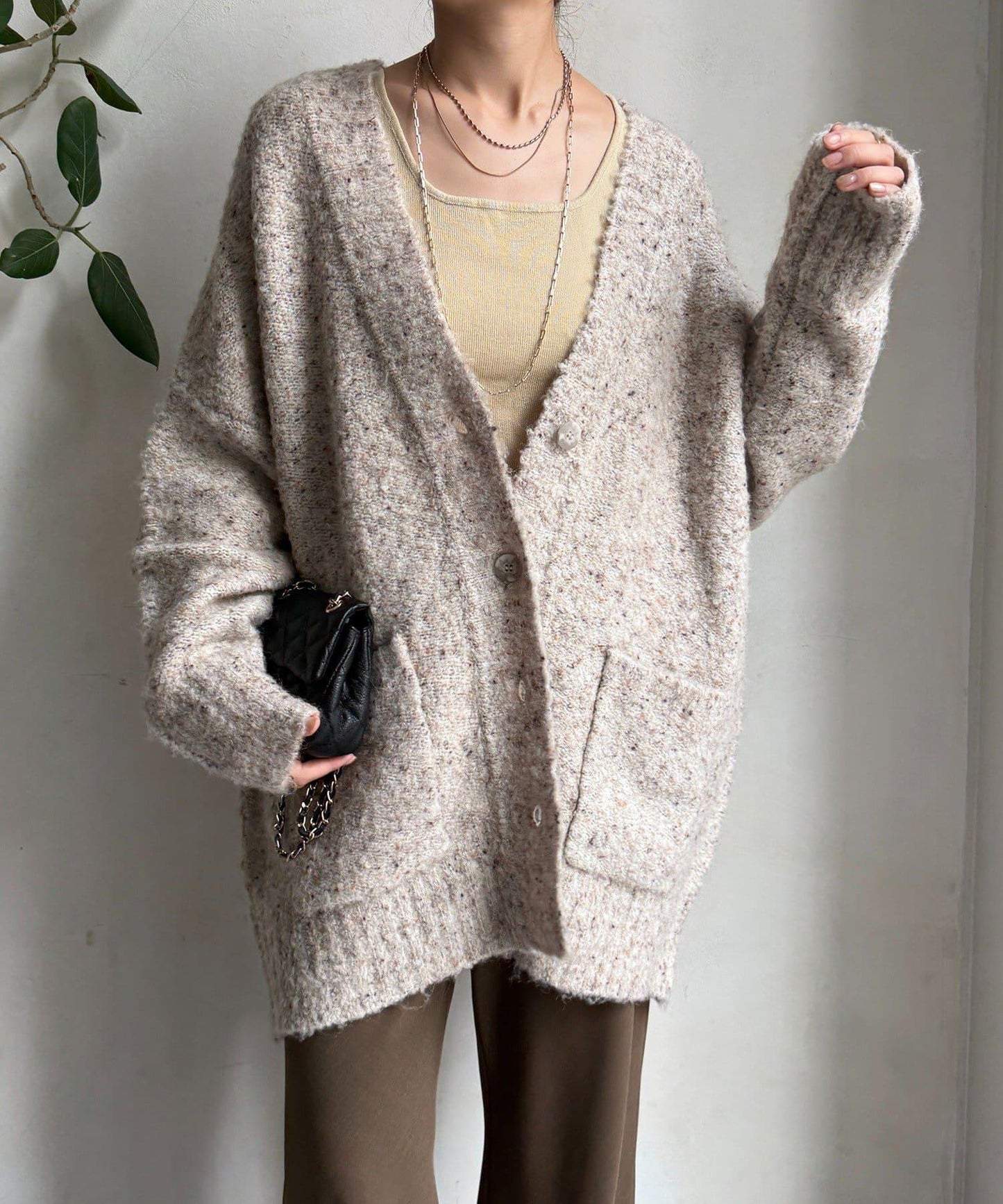 可水洗彩色紗點開衫