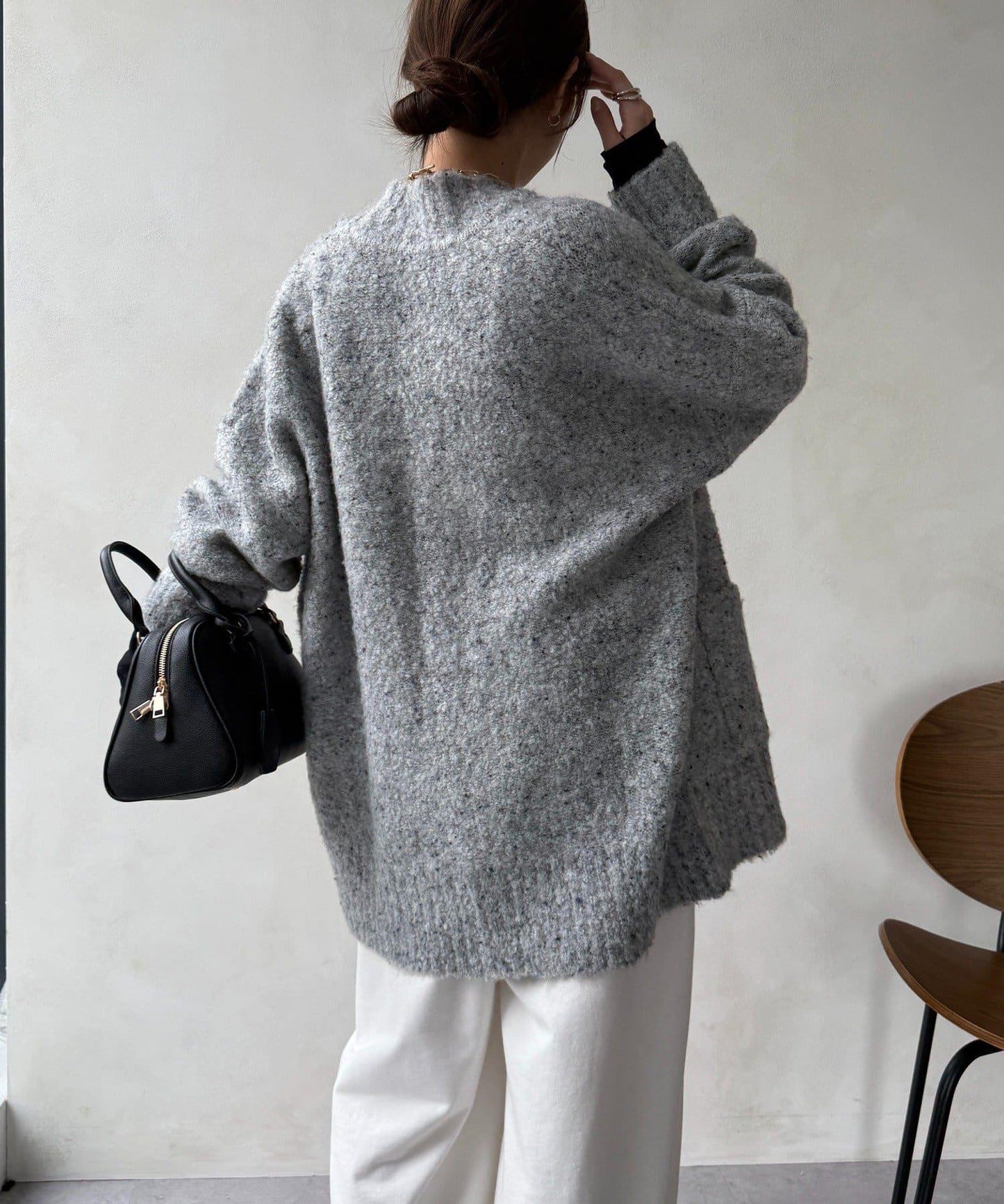 可水洗彩色紗點開衫