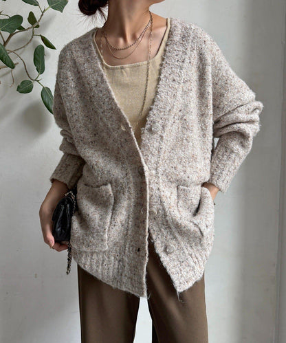 可水洗彩色紗點開衫