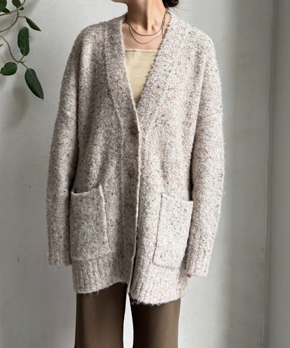 可水洗彩色紗點開衫