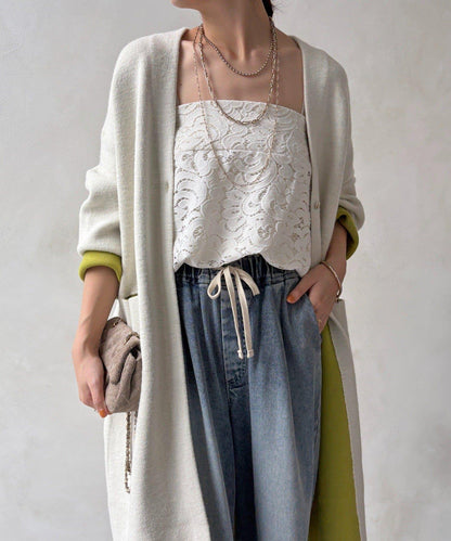 雙面針織長款開衫