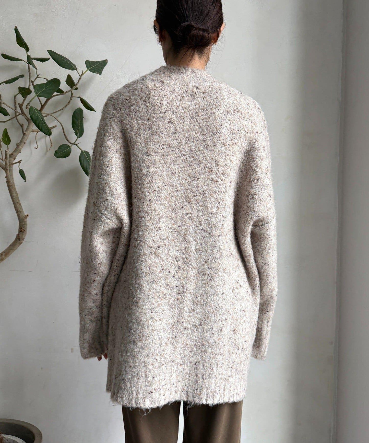 可水洗彩色紗點開衫