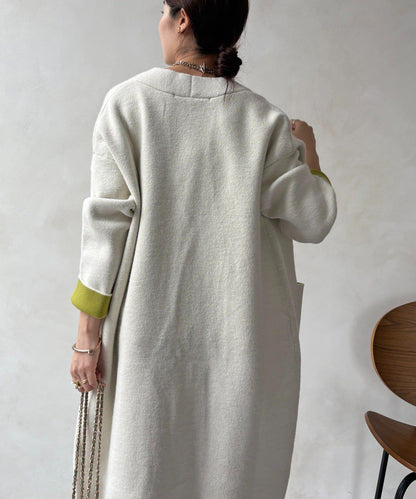 雙面針織長款開衫