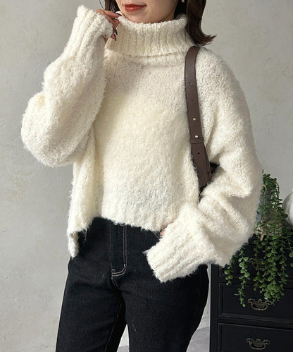 圈圈紗高領針織衫