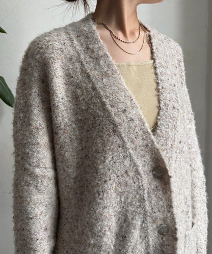 可水洗彩色紗點開衫