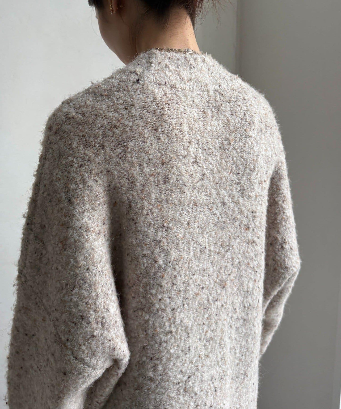 可水洗彩色紗點開衫