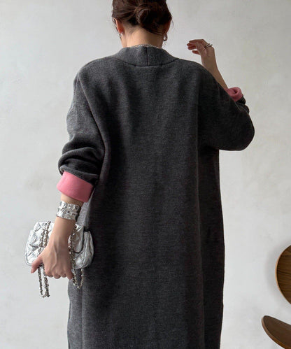雙面針織長款開衫