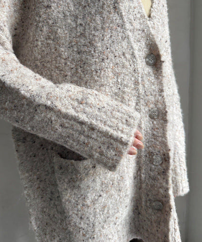 可水洗彩色紗點開衫