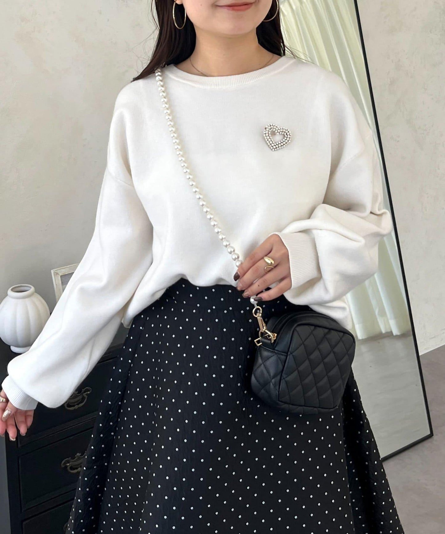 後背拉鍊衛衣風針織衫