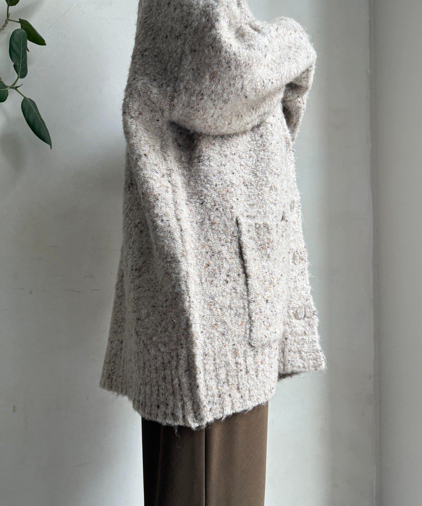 可水洗彩色紗點開衫