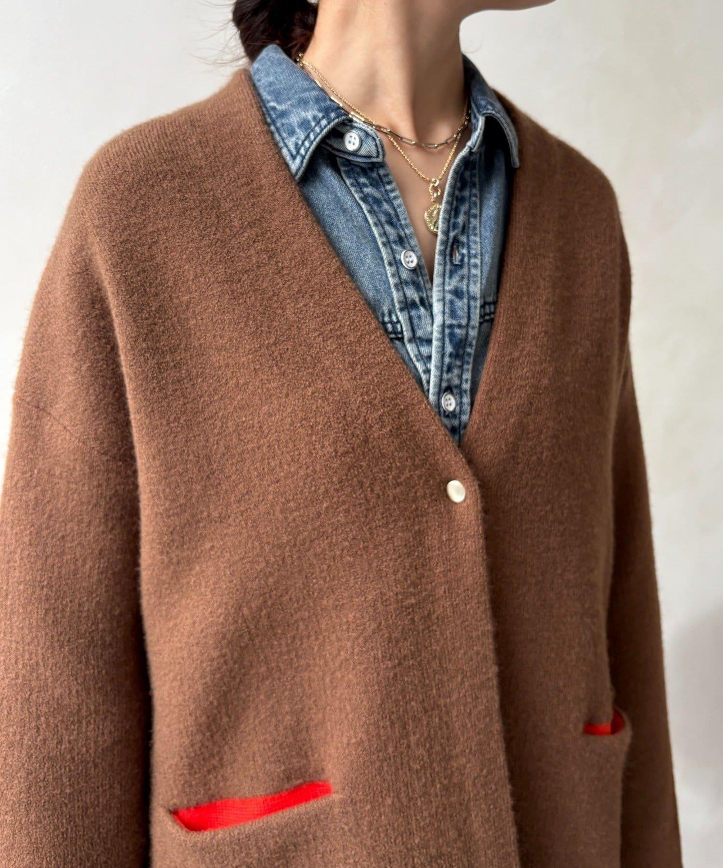 雙面針織長款開衫