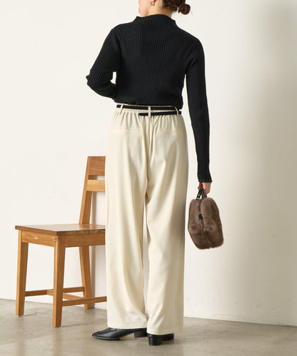 金色紐扣羅紋針織衫