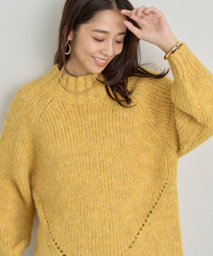 日常百搭壓縮起毛寬領針織衫