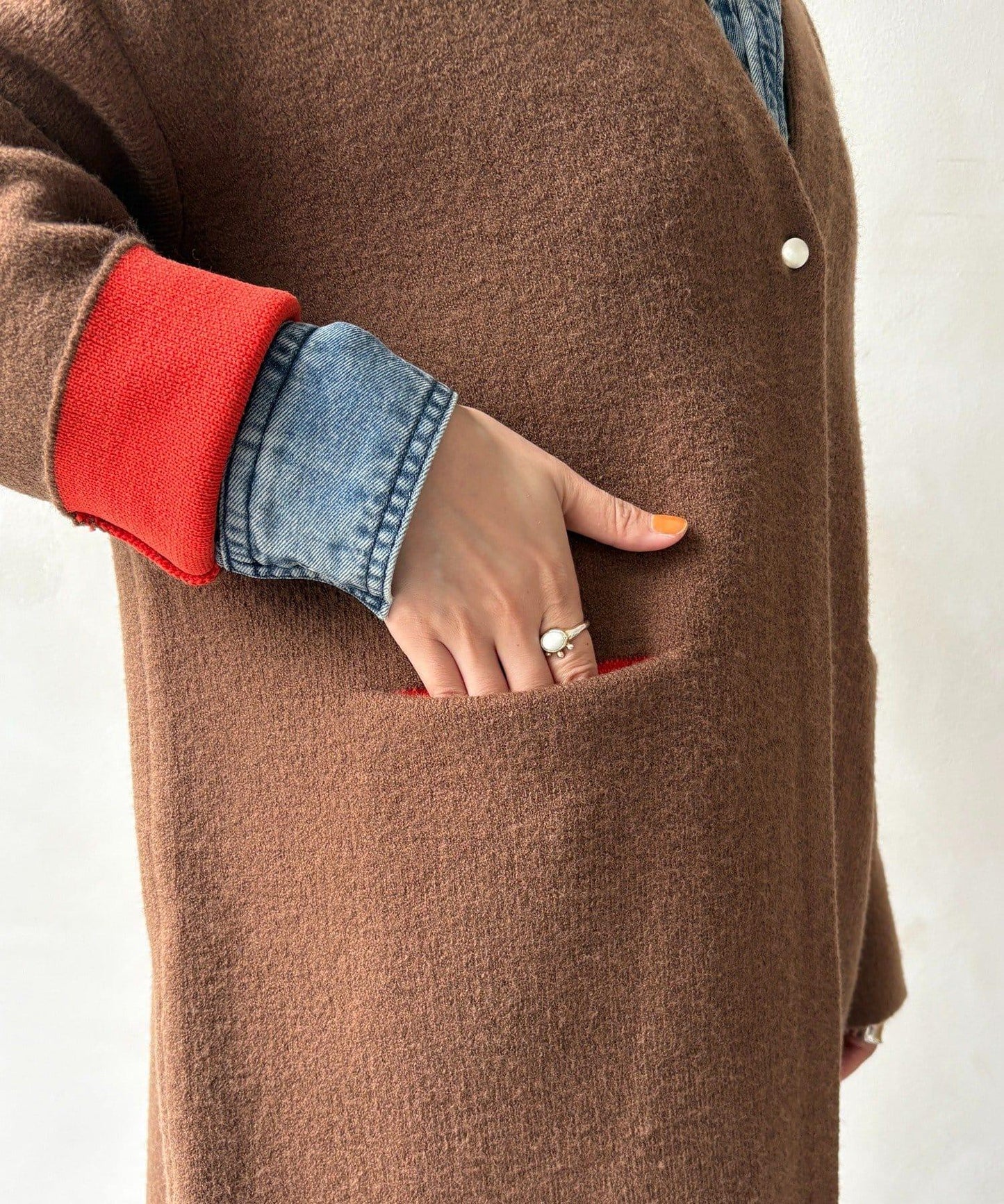 雙面針織長款開衫