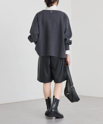 【輕盈感◎】鑰匙領口墊肩針織衫/預計12月中旬發貨