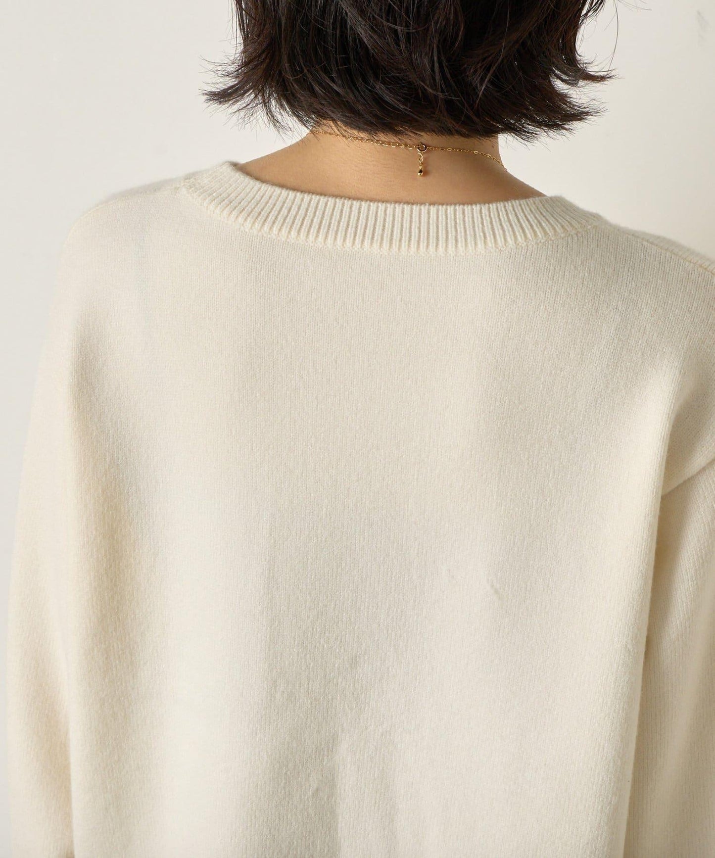 羅紋口袋拼色針織衫