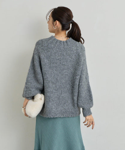 日常百搭壓縮起毛寬領針織衫