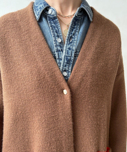 雙面針織長款開衫