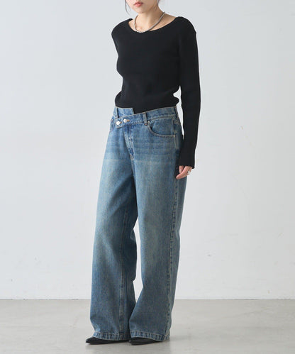 【前後兩穿設計】繫帶針織衫