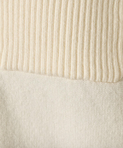 羅紋口袋拼色針織衫