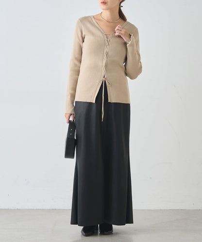 【前後兩穿設計】繫帶針織衫