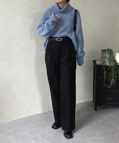 圈圈紗高領針織衫