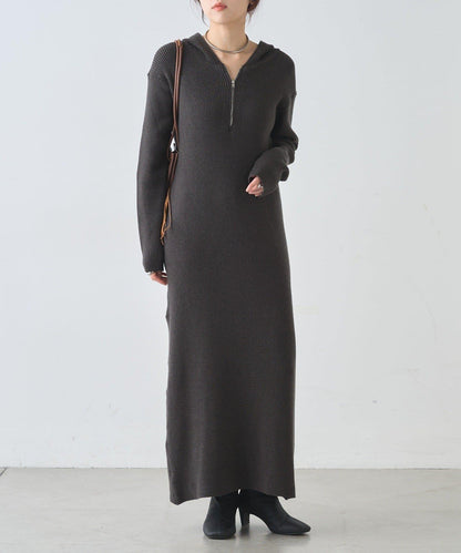 連帽拉鍊連衣裙