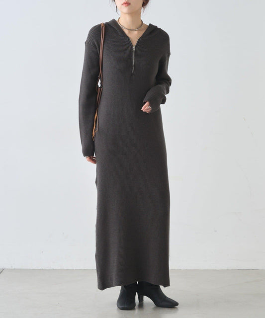 連帽拉鍊連衣裙