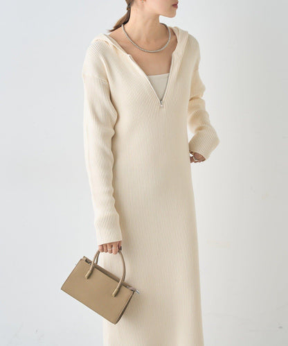 連帽拉鍊連衣裙