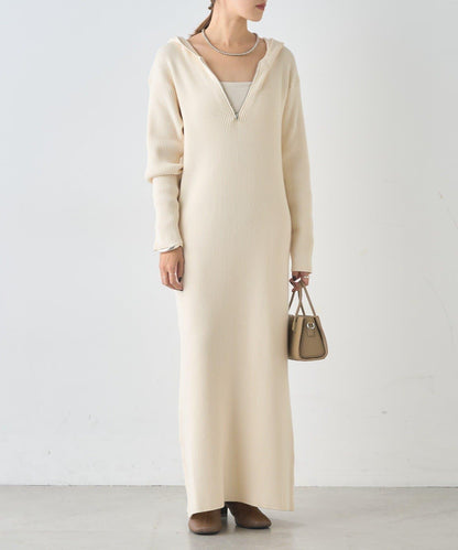 連帽拉鍊連衣裙