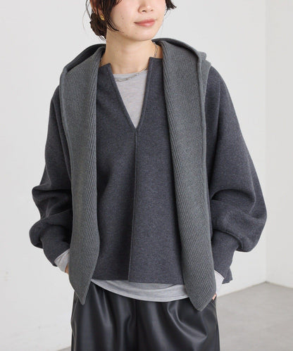 【輕盈感◎】鑰匙領口墊肩針織衫/預計12月中旬發貨