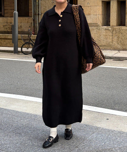 帶領針織連衣裙